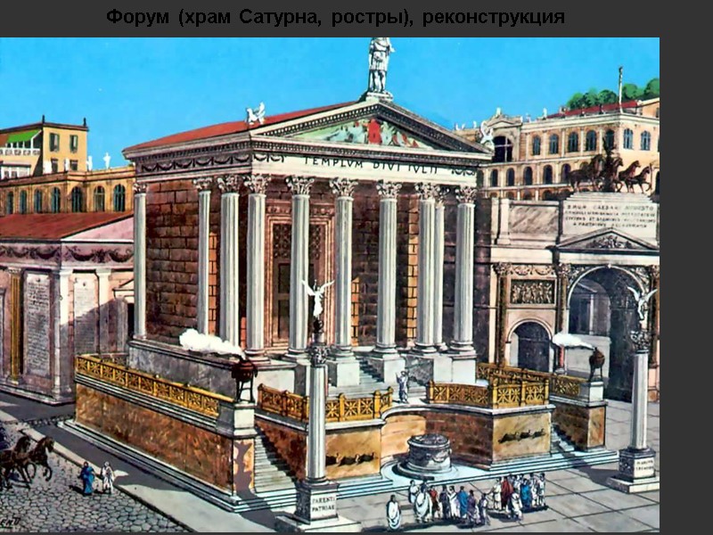 Форум (храм Сатурна, ростры), реконструкция